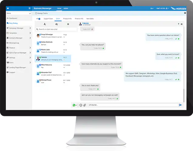 business messenger-features easy dialogue